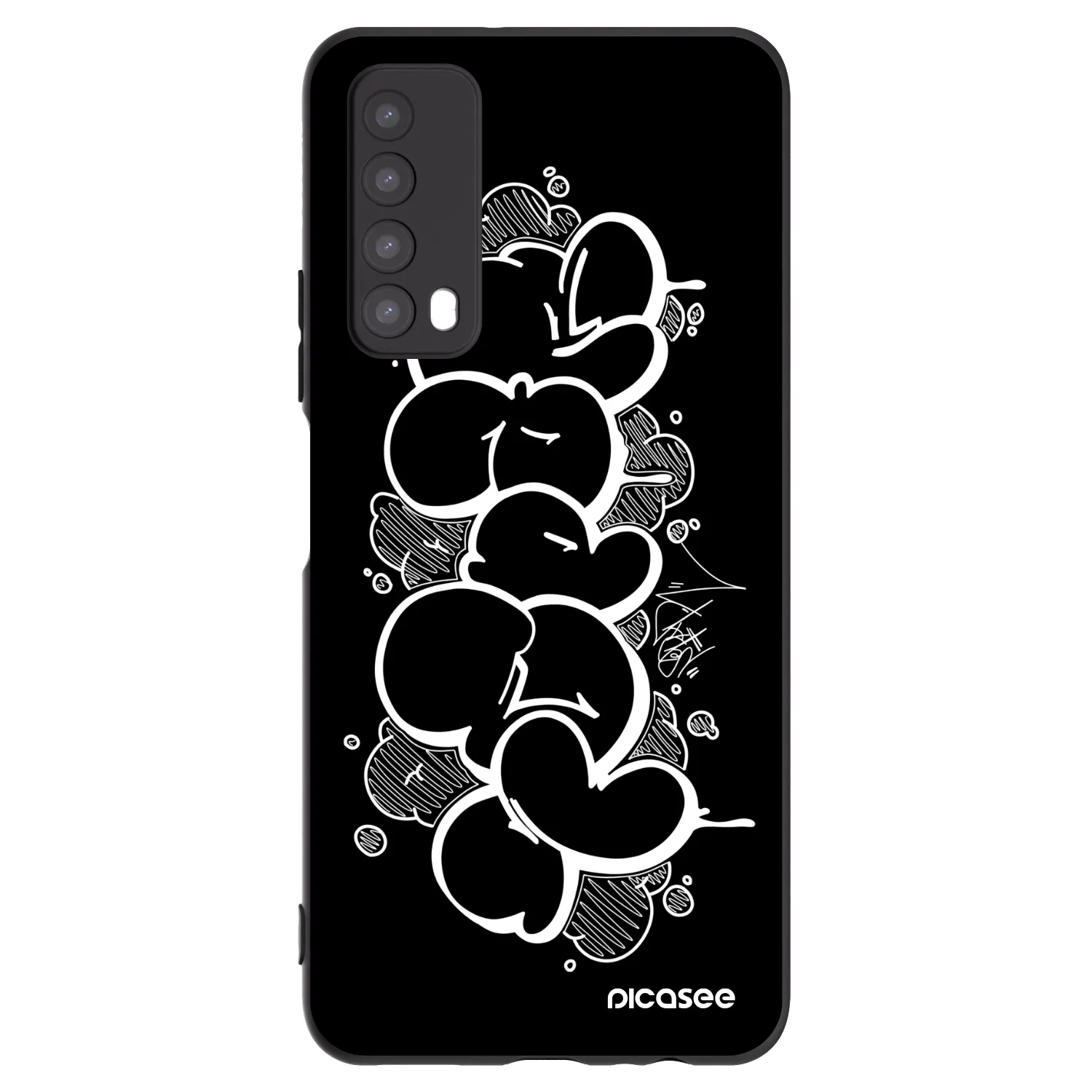 Picasee silikonový černý obal pro Huawei P Smart 2021 - Throw UP