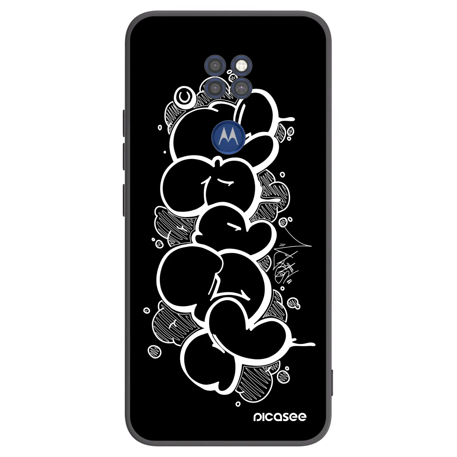 Picasee silikonový černý obal pro Motorola Moto G9 Play - Throw UP