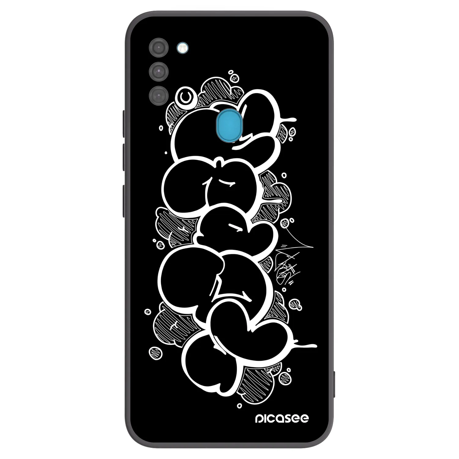 Picasee silikonový černý obal pro Samsung Galaxy M11 - Throw UP