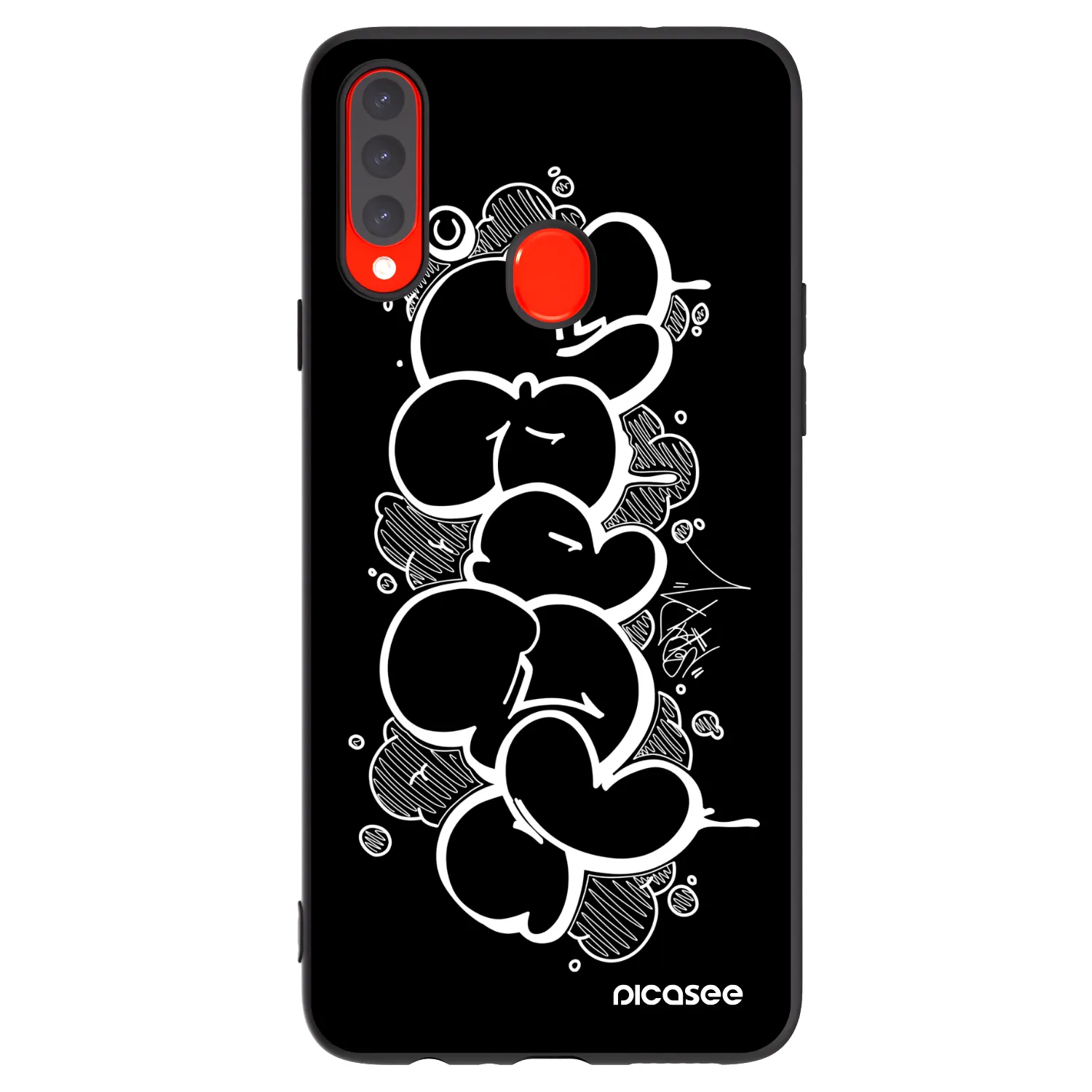 Picasee silikonový černý obal pro Samsung Galaxy A20s - Throw UP