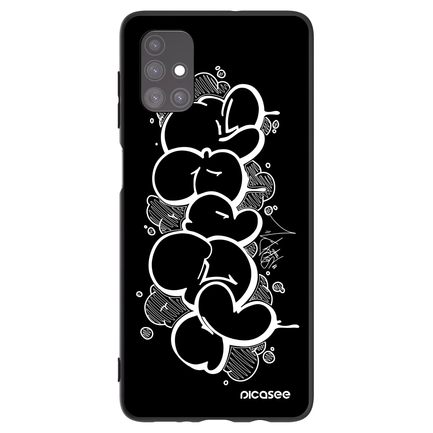 Picasee silikonový černý obal pro Samsung Galaxy M51 M515F - Throw UP