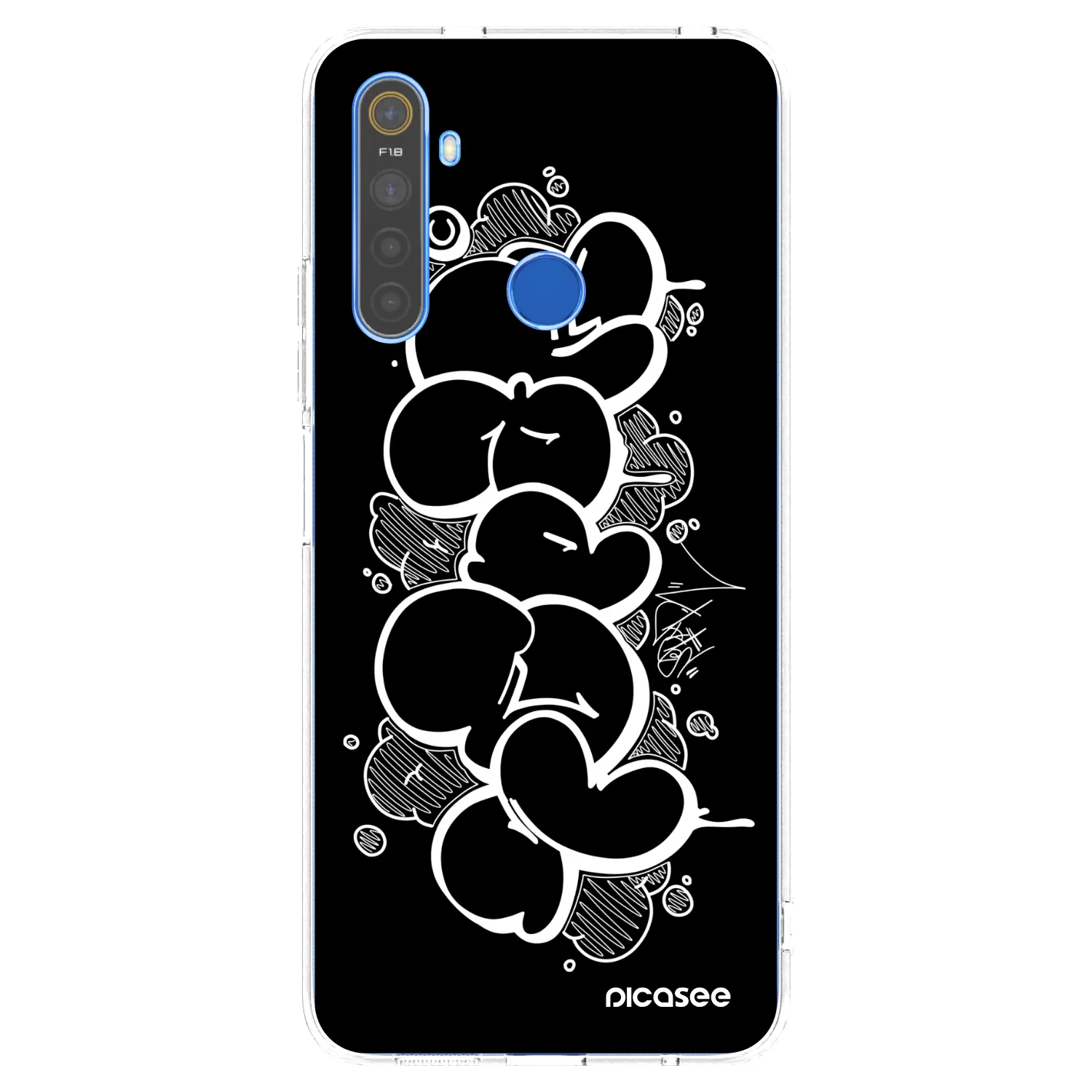 Picasee silikonový průhledný obal pro Realme 5 - Throw UP