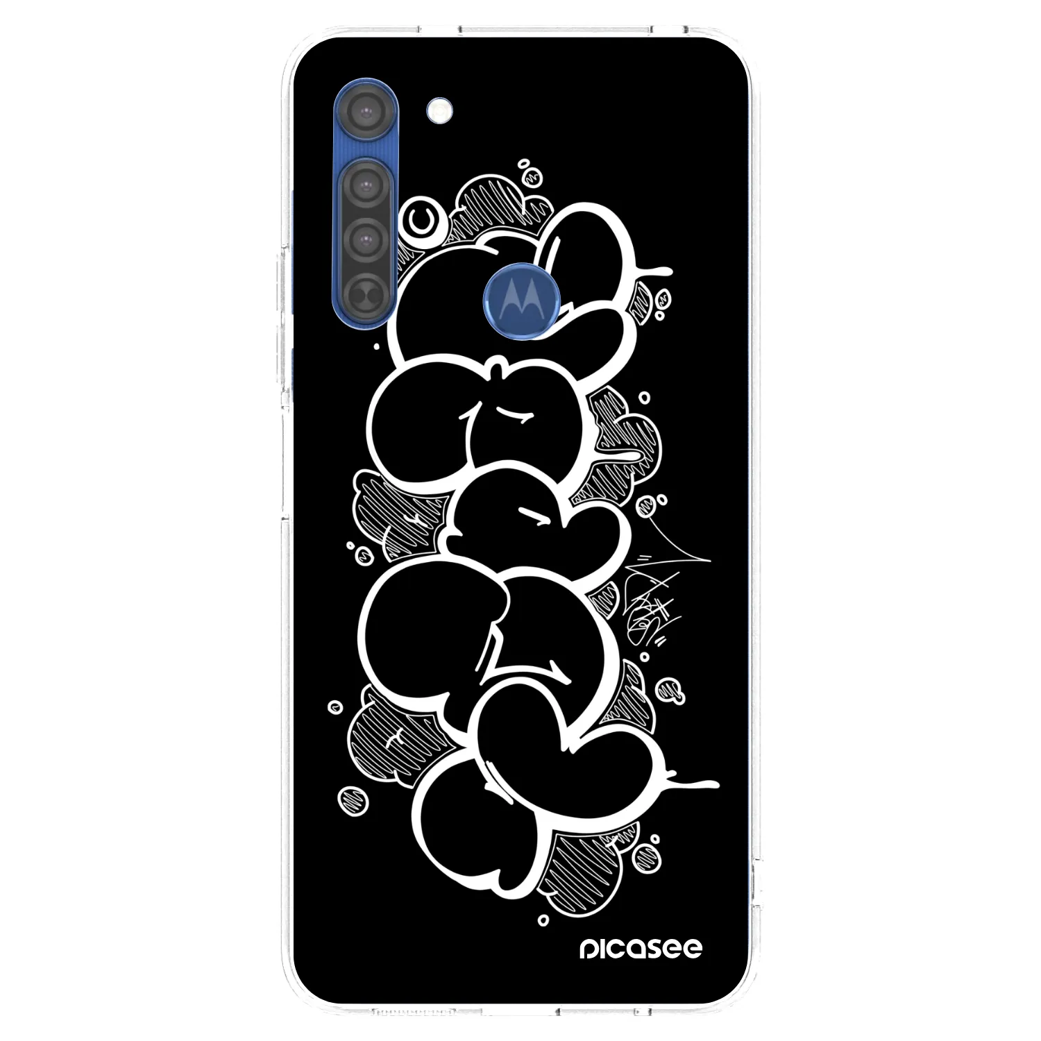 Picasee silikonový průhledný obal pro Motorola Moto G8 - Throw UP