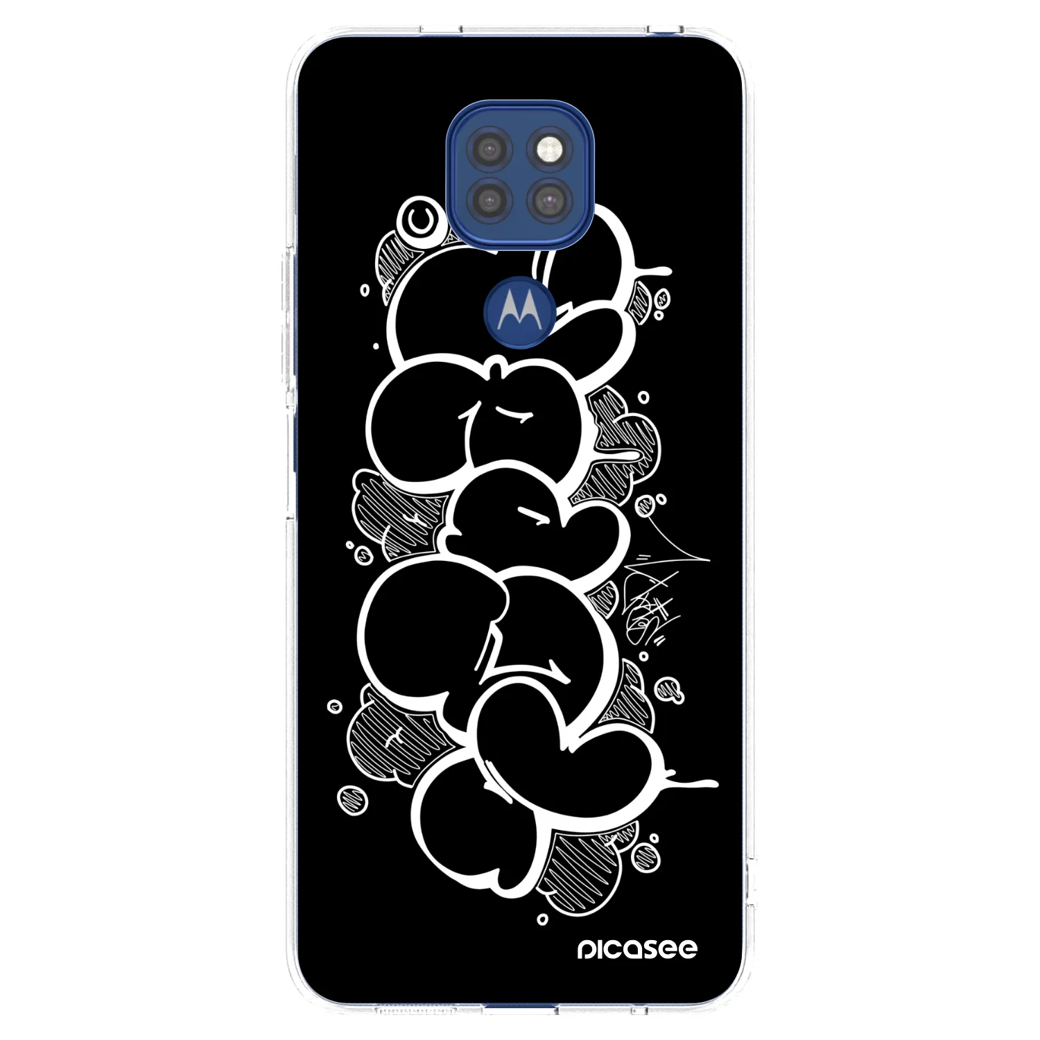 Picasee silikonový průhledný obal pro Motorola Moto G9 Play - Throw UP