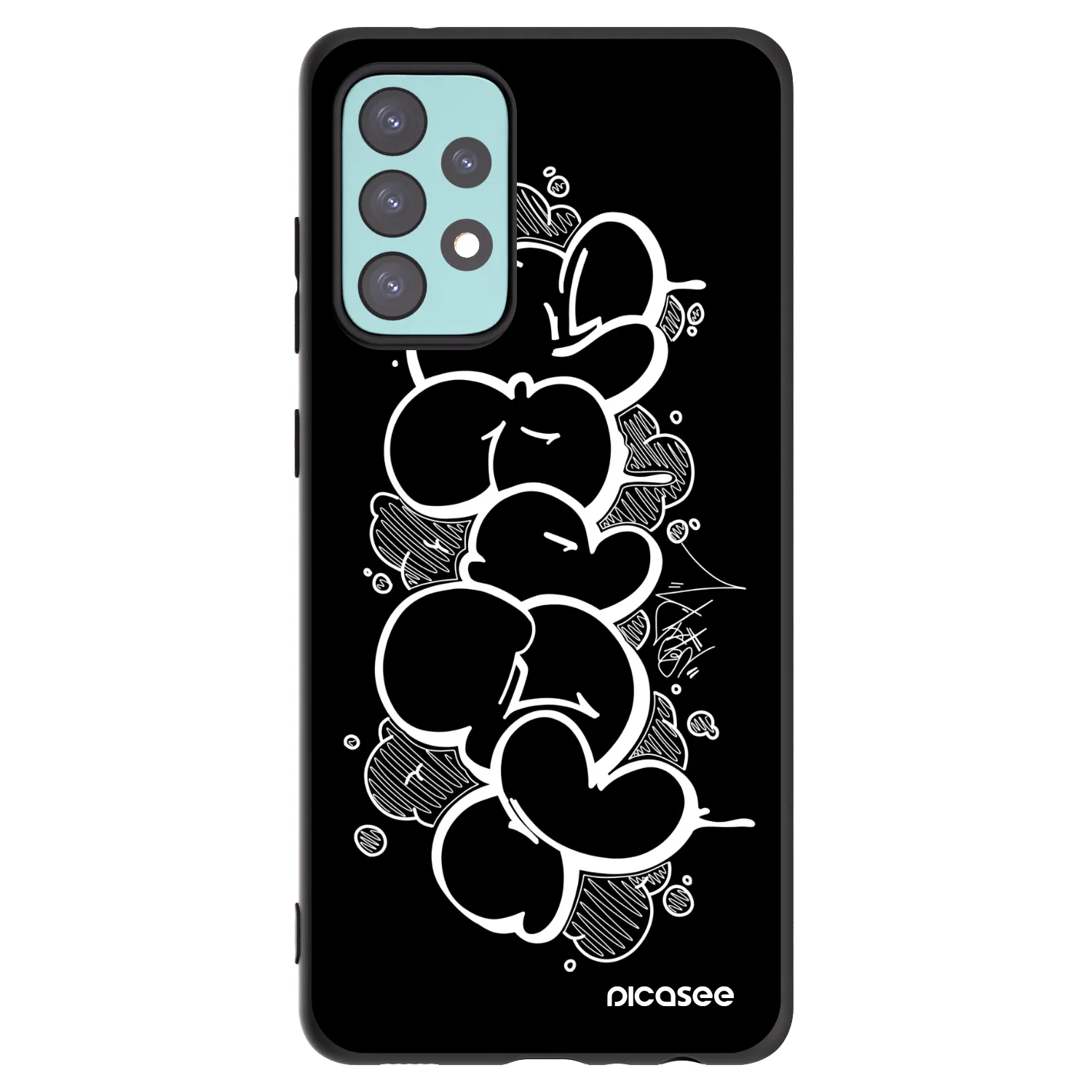Picasee silikonový černý obal pro Samsung Galaxy A72 A725F - Throw UP