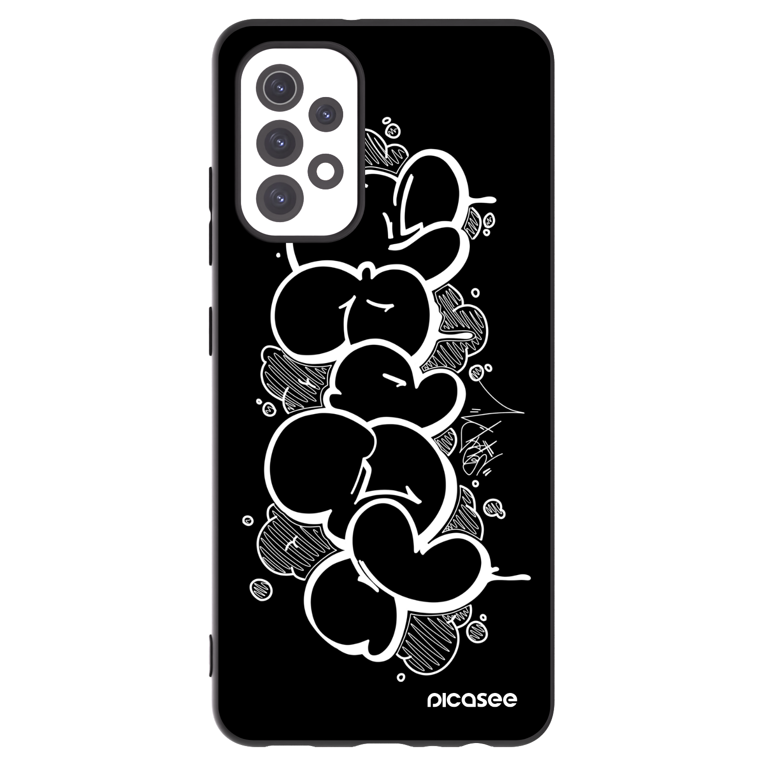 Picasee silikonový černý obal pro Samsung Galaxy A32 5G A326B - Throw UP