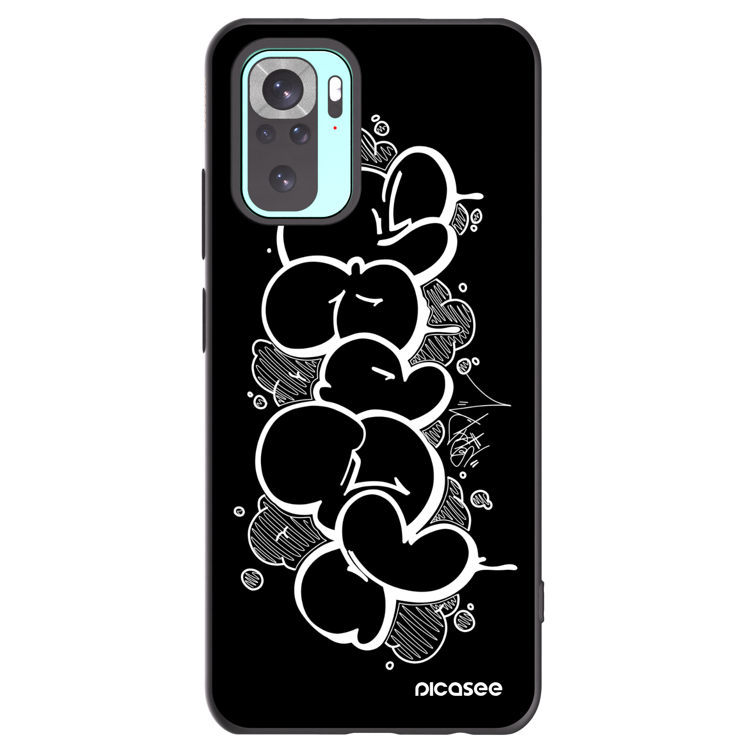 Picasee silikonový černý obal pro Xiaomi Redmi Note 10 Pro - Throw UP