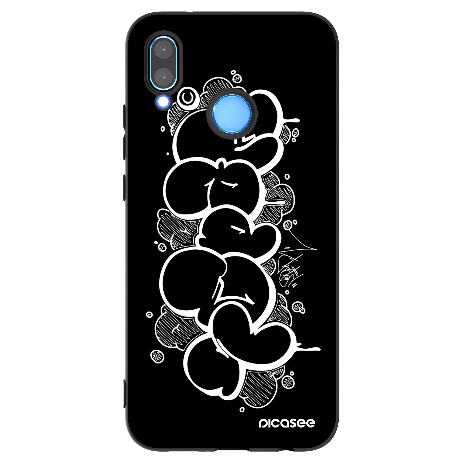 Picasee silikonový černý obal pro Huawei P20 Lite - Throw UP