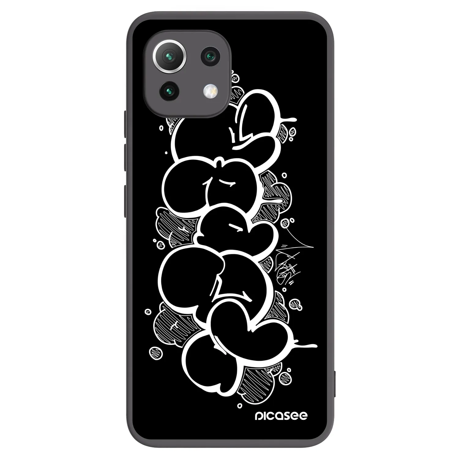 Picasee silikonový černý obal pro Xiaomi Mi 11 Lite - Throw UP