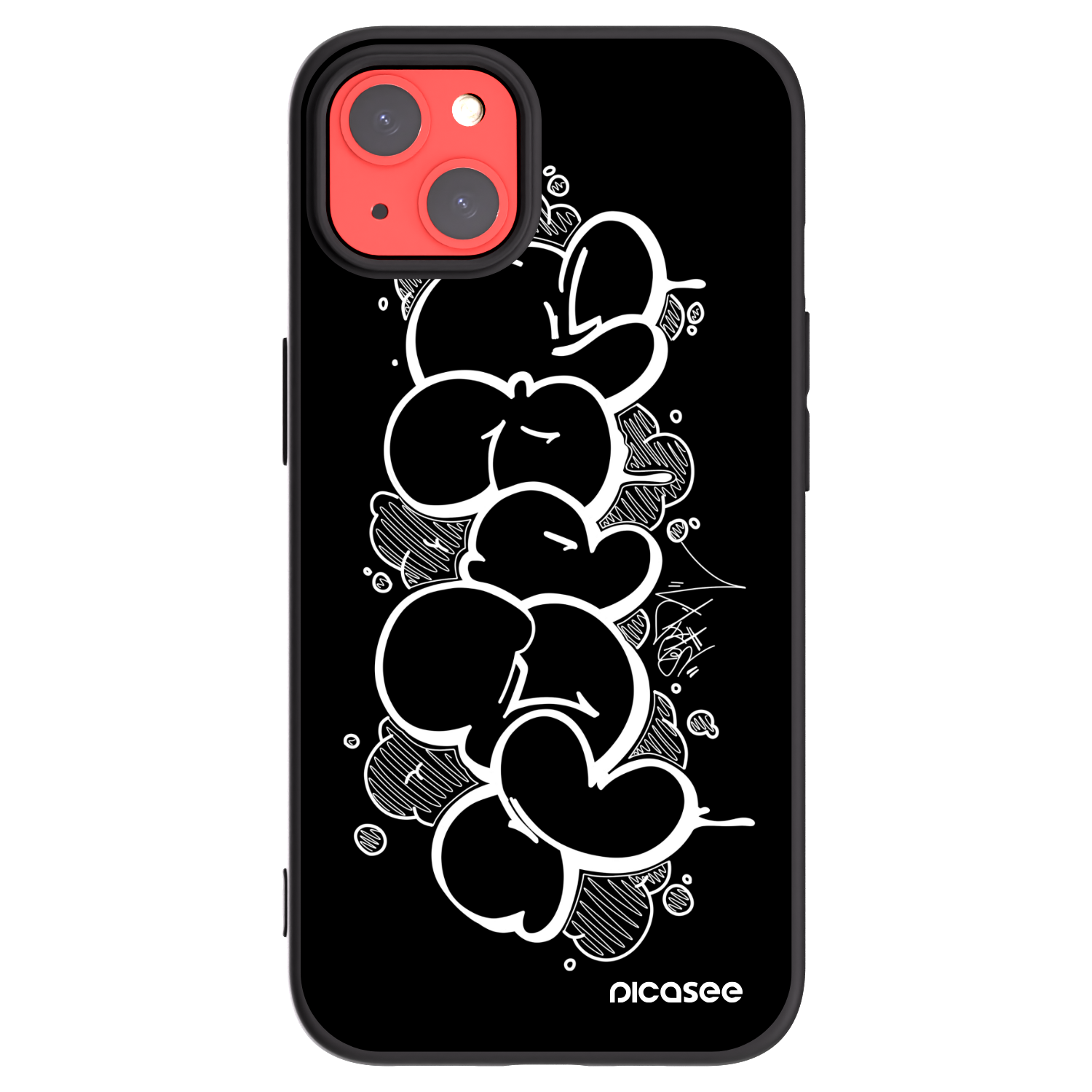 Picasee silikonový černý obal pro Apple iPhone 13 - Throw UP