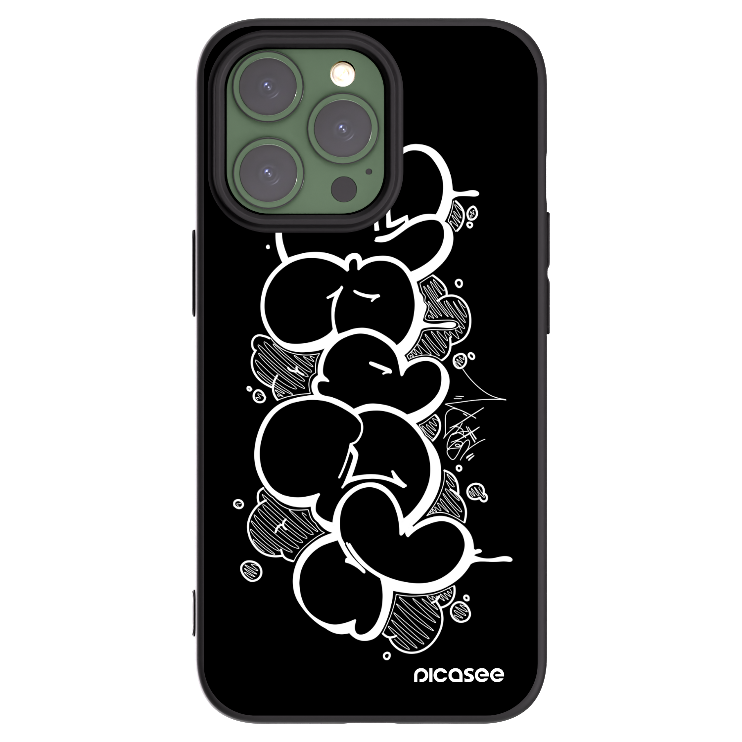 Picasee silikonový černý obal pro Apple iPhone 13 Pro - Throw UP