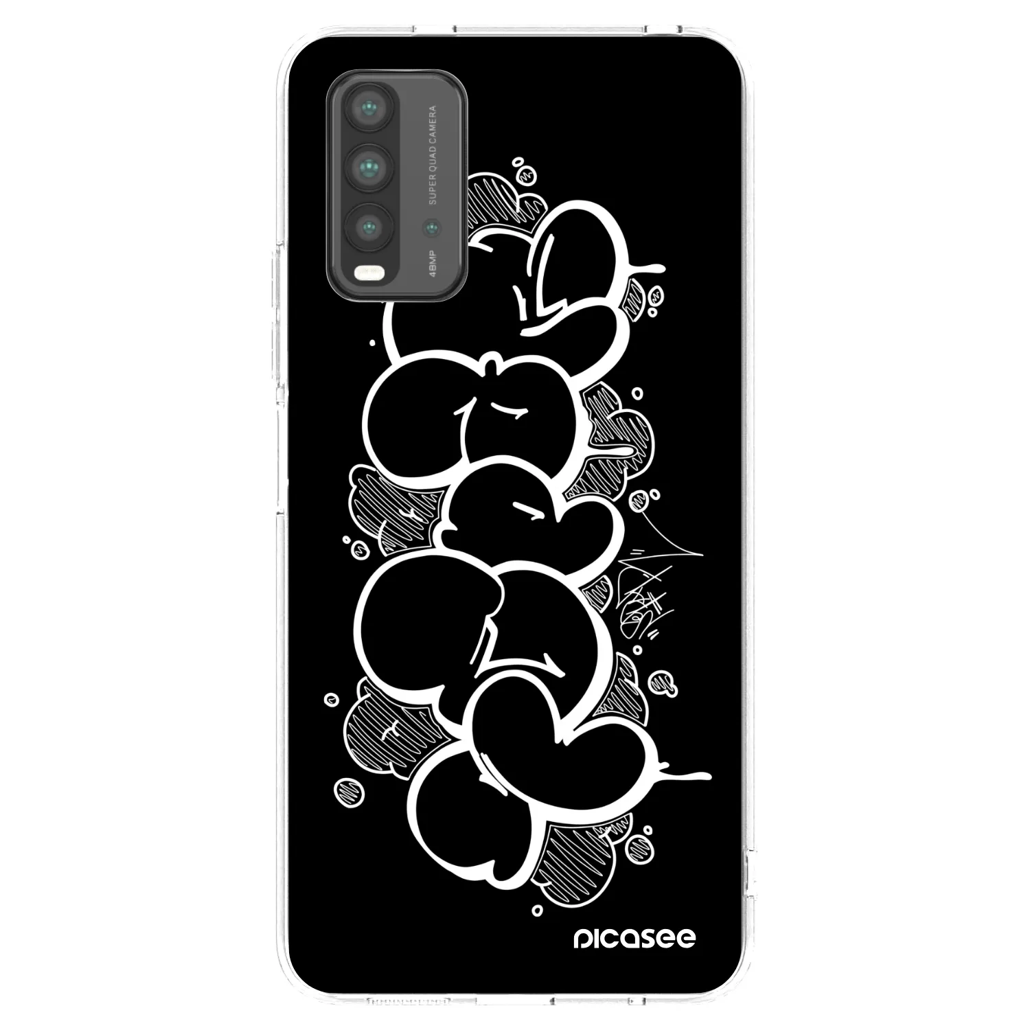 Picasee silikonový černý obal pro Xiaomi Redmi 9T - Throw UP