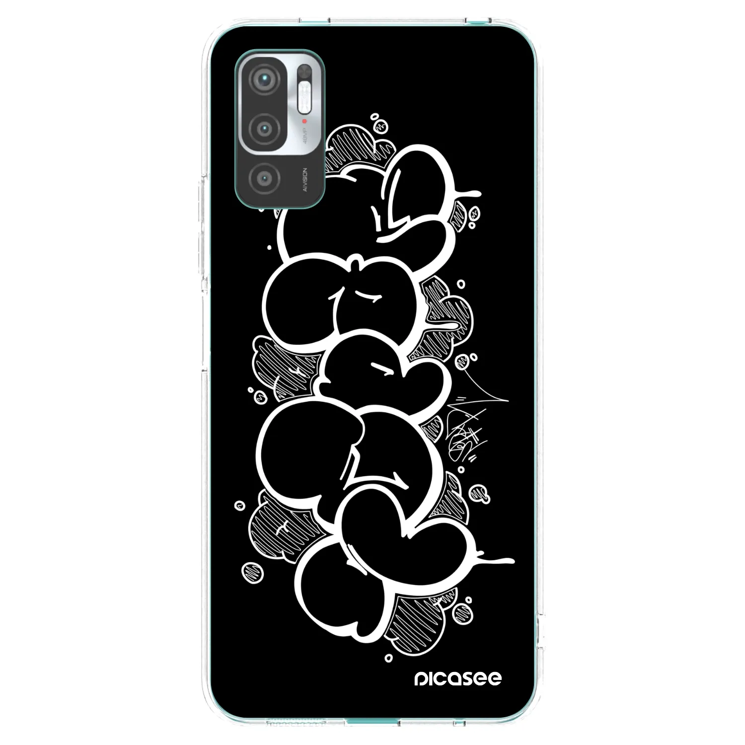 Picasee silikonový průhledný obal pro Xiaomi Redmi Note 10 5G - Throw UP
