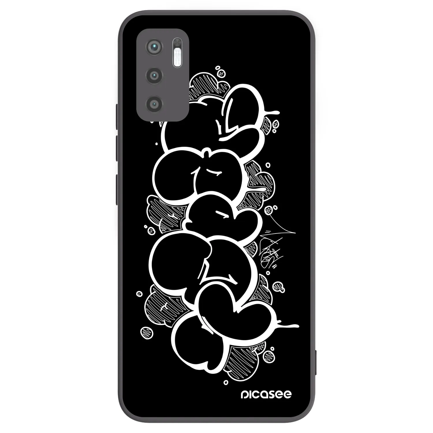 Picasee silikonový černý obal pro Xiaomi Redmi Note 10 5G - Throw UP