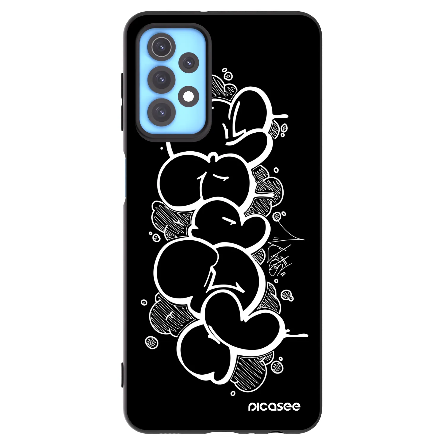 Picasee silikonový černý obal pro Samsung Galaxy A32 4G SM-A325F - Throw UP