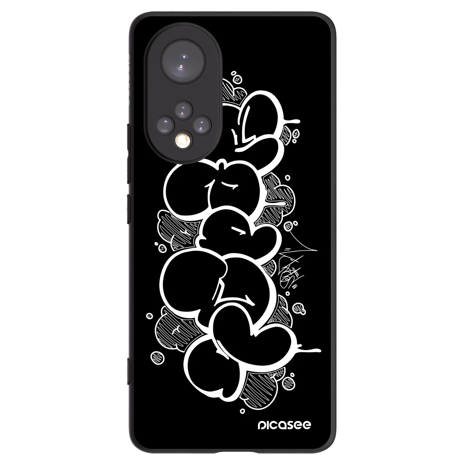 Picasee silikonový černý obal pro Honor 50 5G - Throw UP