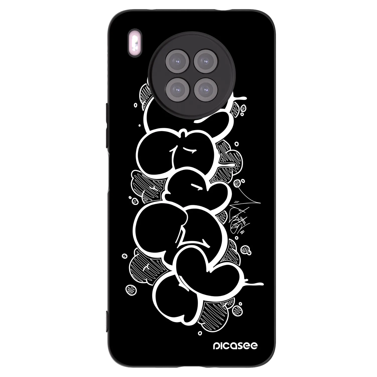 Picasee silikonový černý obal pro Huawei Nova 8i - Throw UP