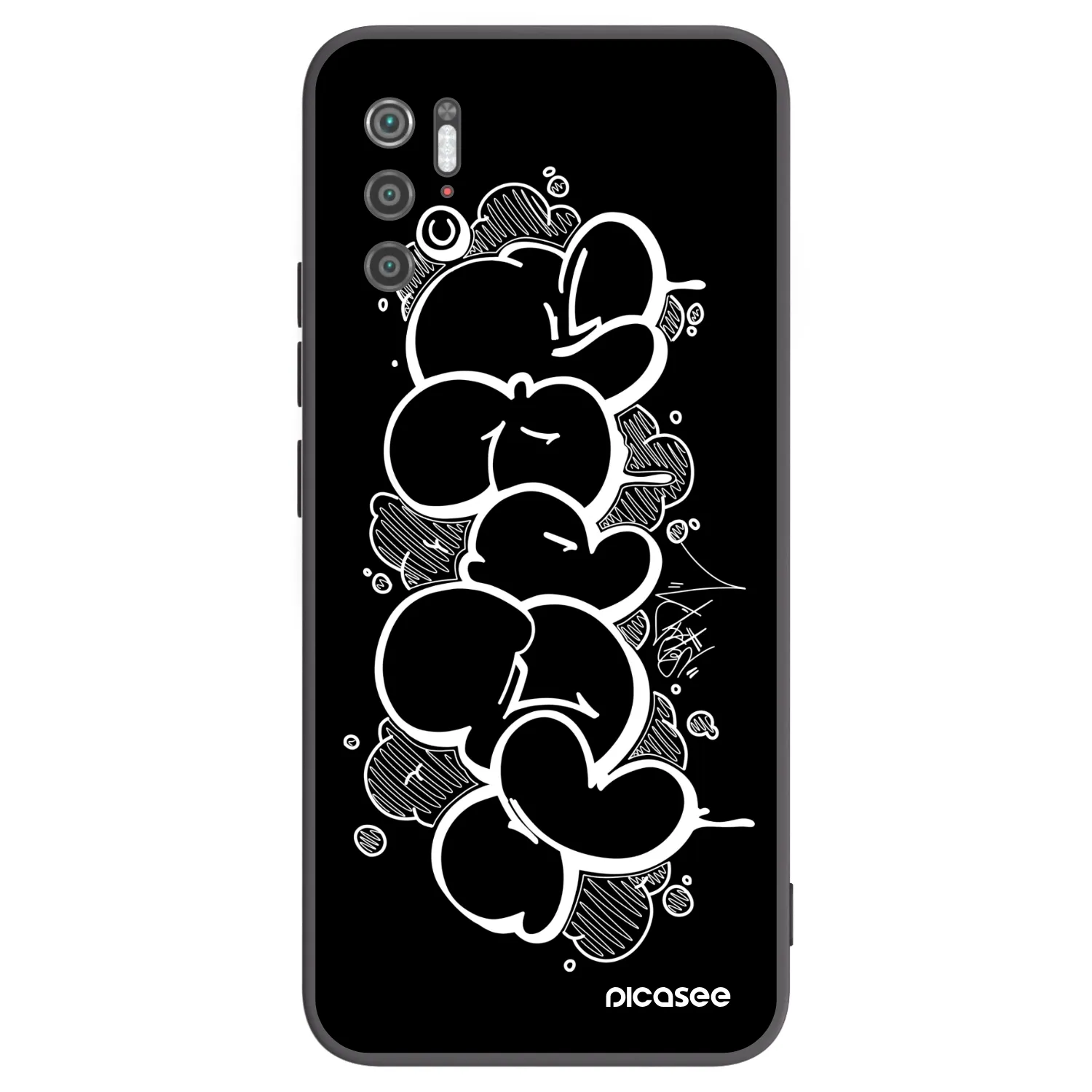 Picasee silikonový černý obal pro Xiaomi Poco M3 Pro 5G - Throw UP