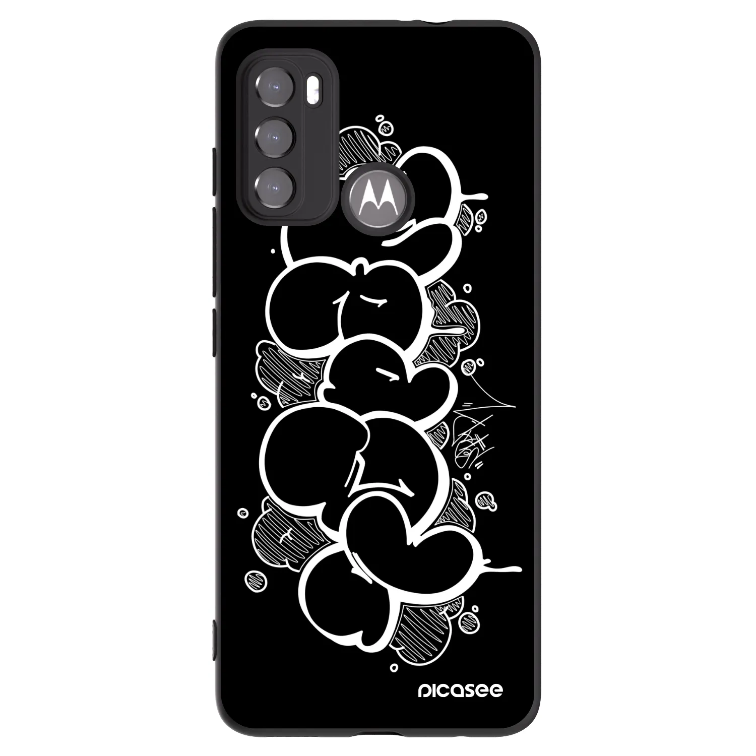 Picasee silikonový černý obal pro Motorola Moto G60 - Throw UP