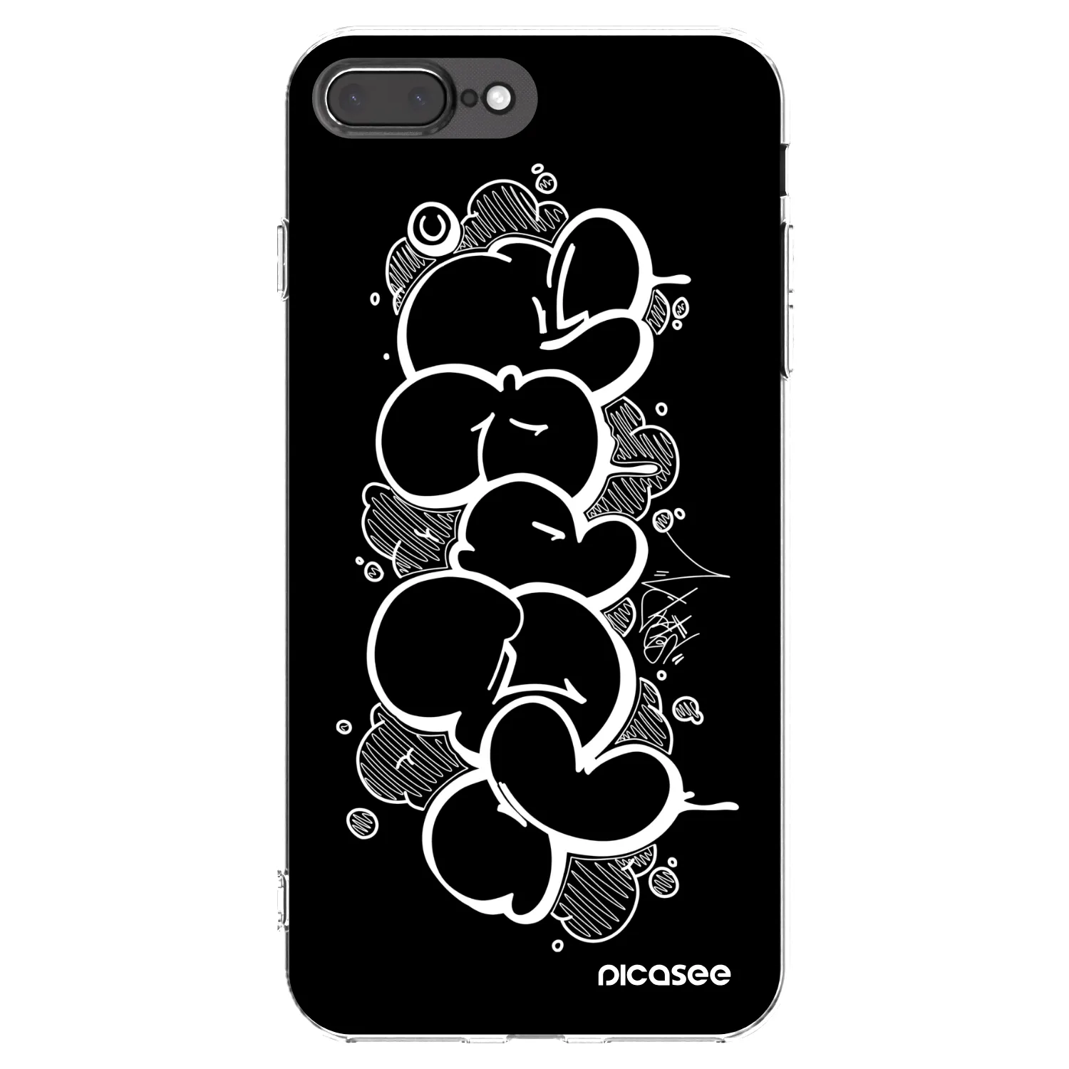 Picasee silikonový průhledný obal pro Apple iPhone 7 Plus - Throw UP