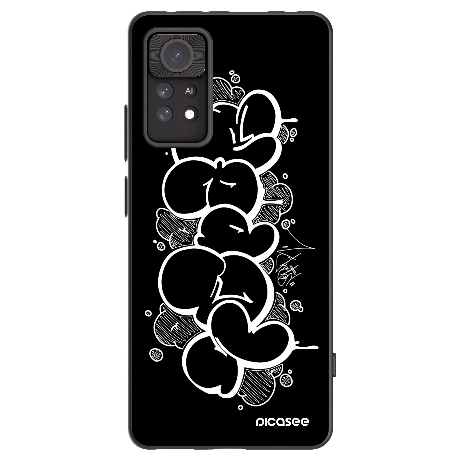 Picasee silikonový černý obal pro Xiaomi Redmi Note 11 Pro 5G - Throw UP