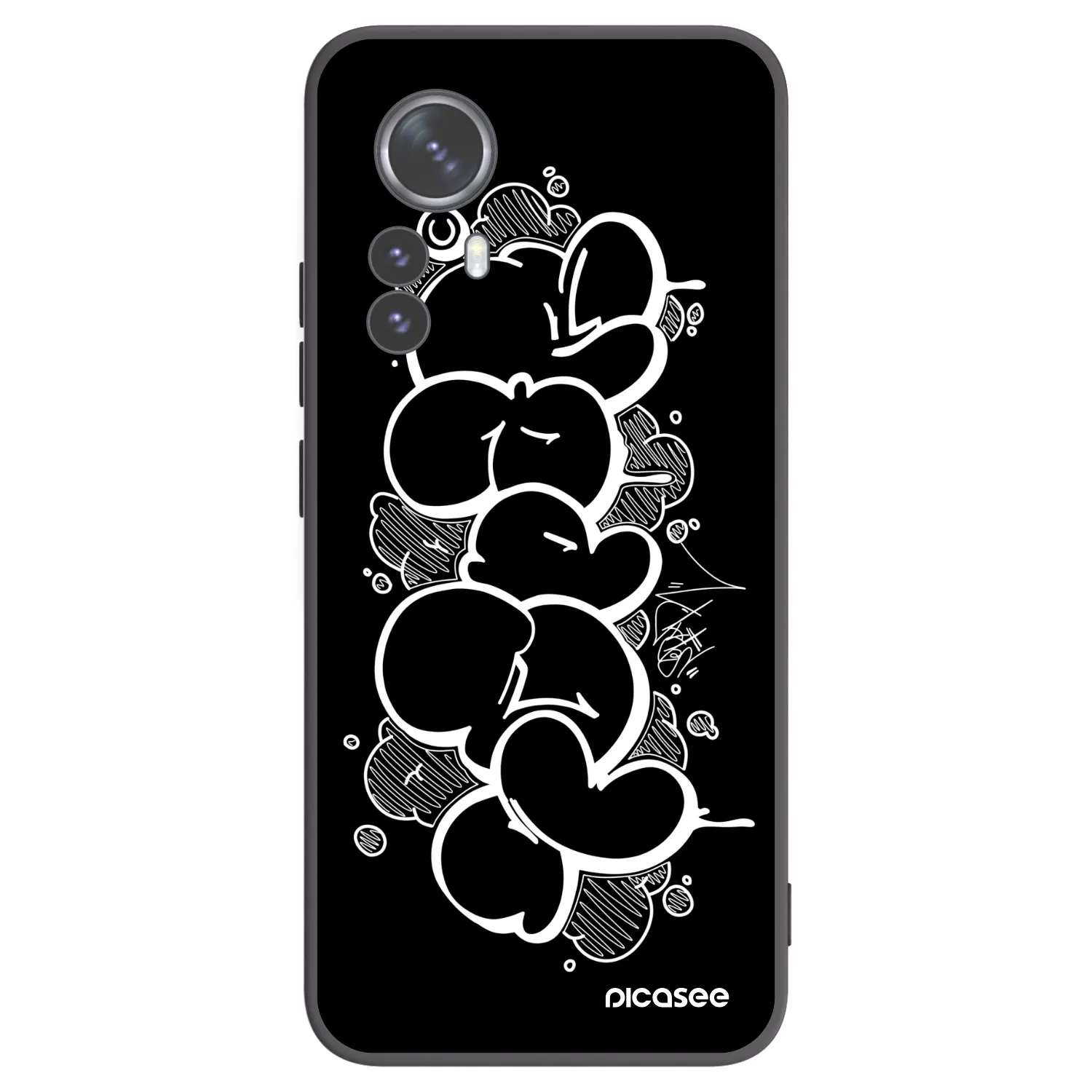 Picasee silikonový černý obal pro Xiaomi 12 Pro - Throw UP