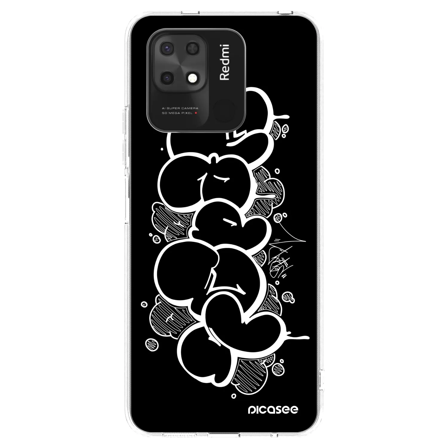 Picasee silikonový průhledný obal pro Xiaomi Redmi 10C - Throw UP