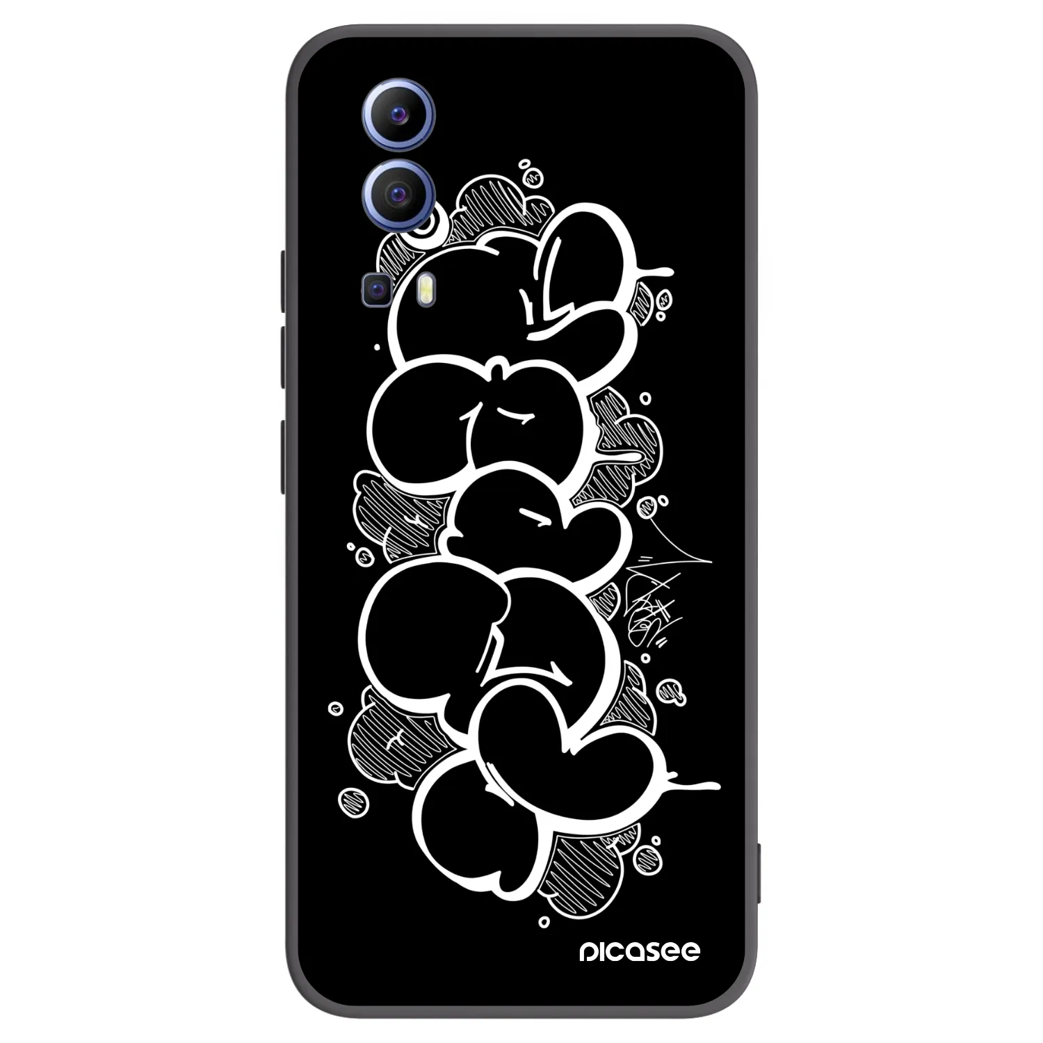 Picasee silikonový černý obal pro Vivo Y52 5G - Throw UP