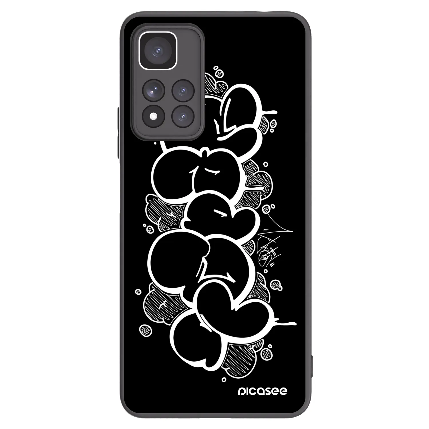 Picasee silikonový černý obal pro Xiaomi Redmi Note 11 Pro+ 5G - Throw UP