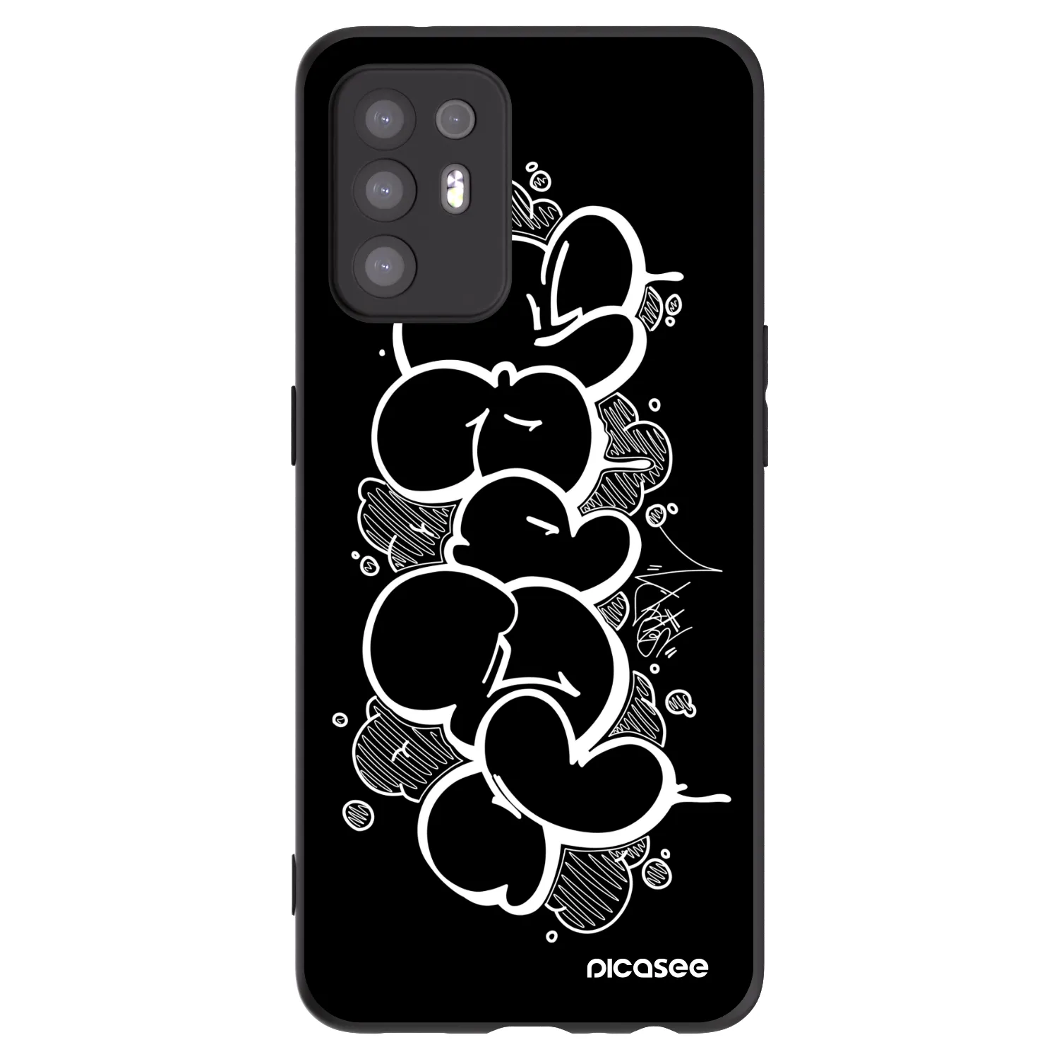 Picasee silikonový černý obal pro OPPO A94 5G - Throw UP