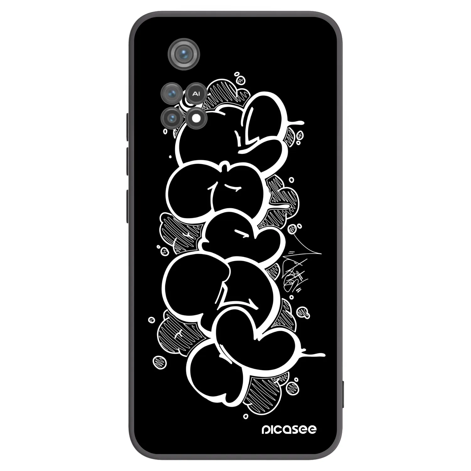 Picasee silikonový černý obal pro Xiaomi Poco M4 Pro - Throw UP