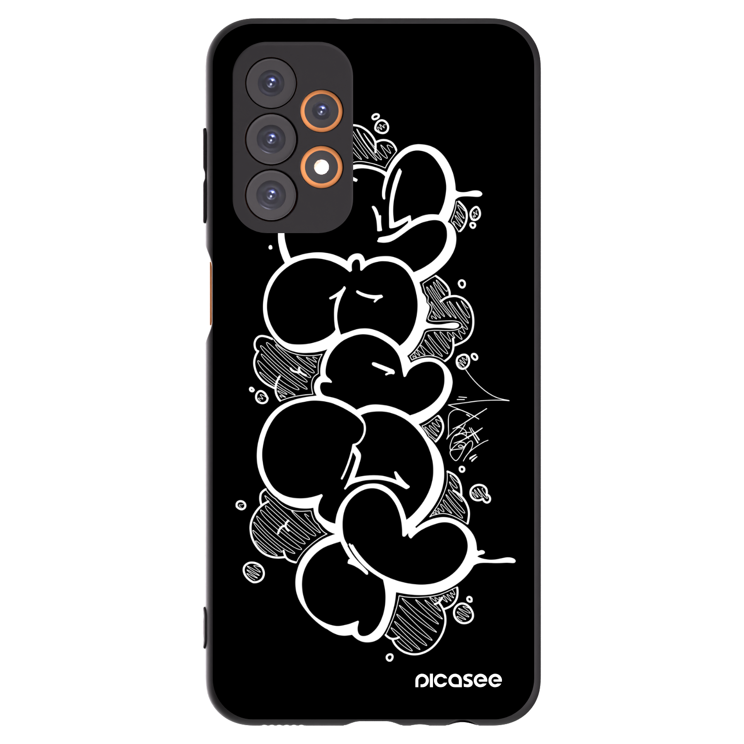 Picasee silikonový černý obal pro Samsung Galaxy A23 A236B 5G - Throw UP