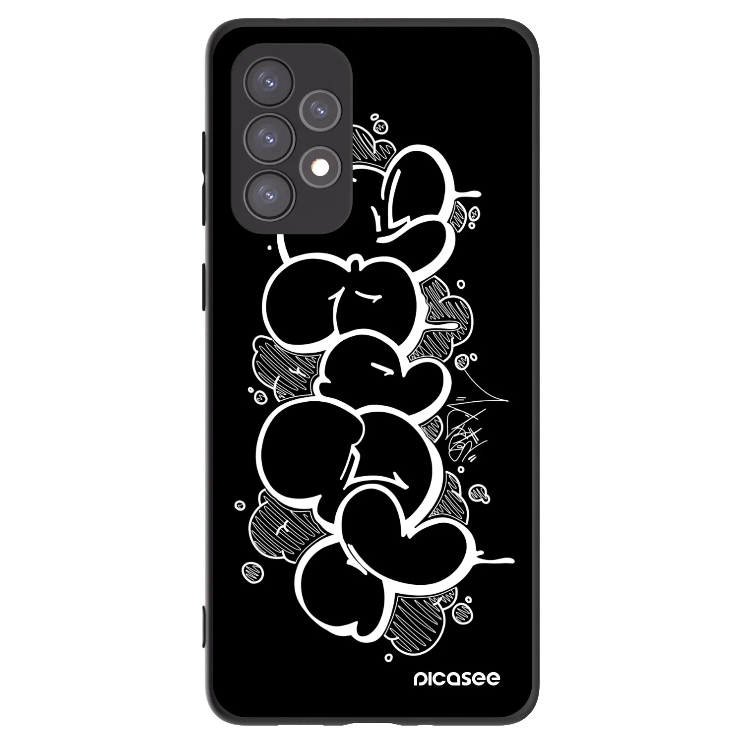 Picasee silikonový černý obal pro Samsung Galaxy A73 5G - Throw UP