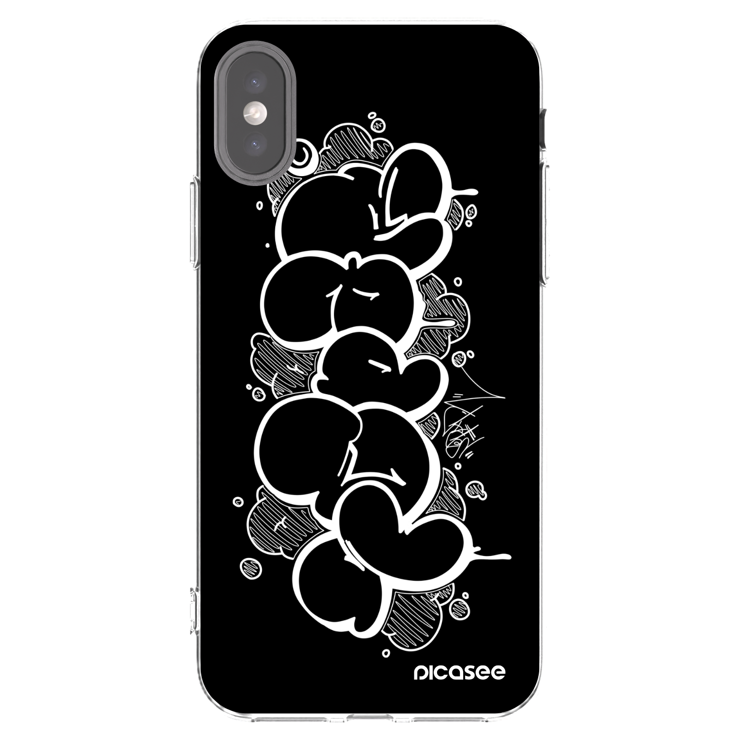 Picasee silikonový průhledný obal pro Apple iPhone X/XS - Throw UP