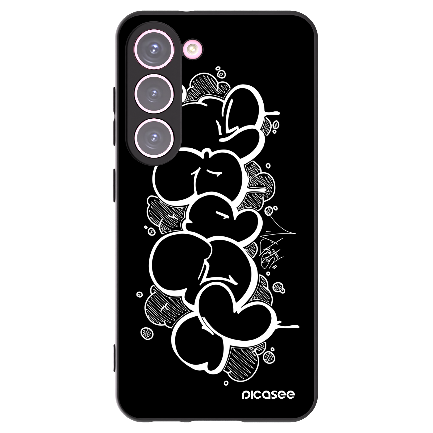 Picasee silikonový černý obal pro Samsung Galaxy S23 5G - Throw UP