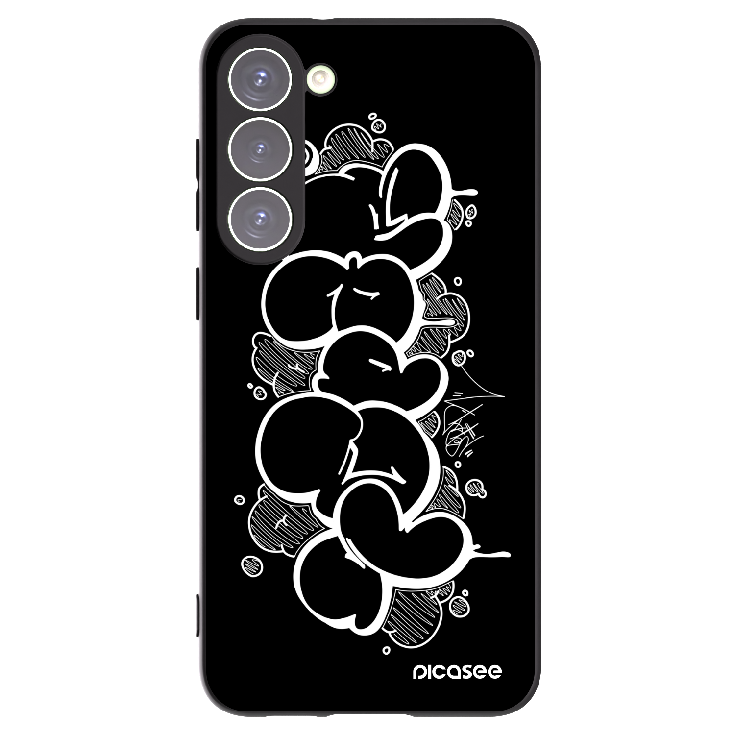 Picasee silikonový černý obal pro Samsung Galaxy S23+ 5G - Throw UP