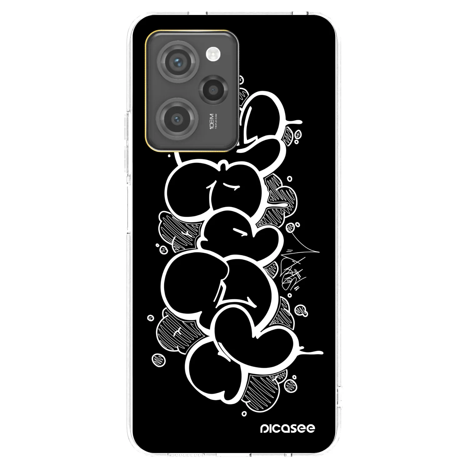 Picasee silikonový černý obal pro Xiaomi Poco X5 Pro - Throw UP