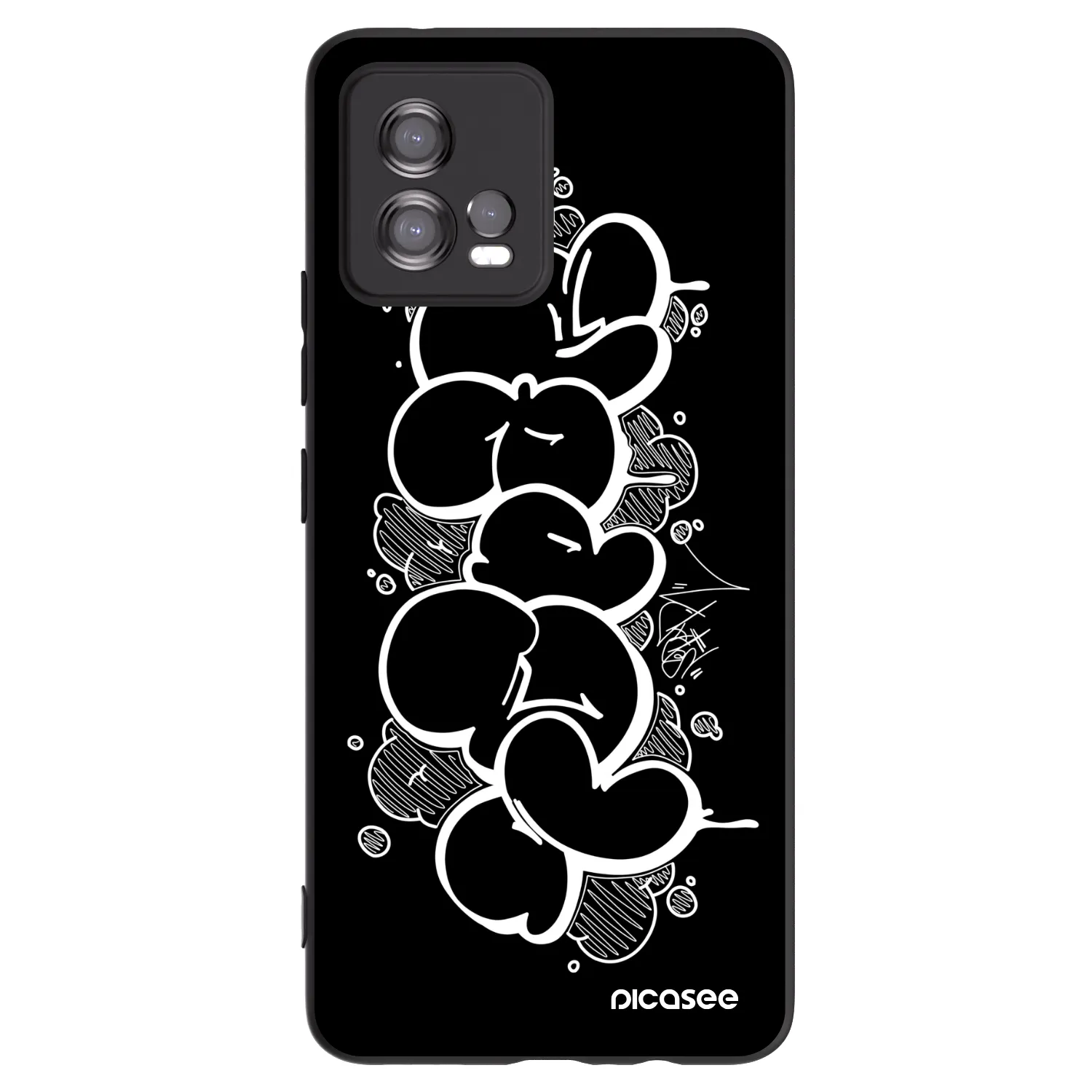 Picasee silikonový černý obal pro Motorola Moto G72 - Throw UP