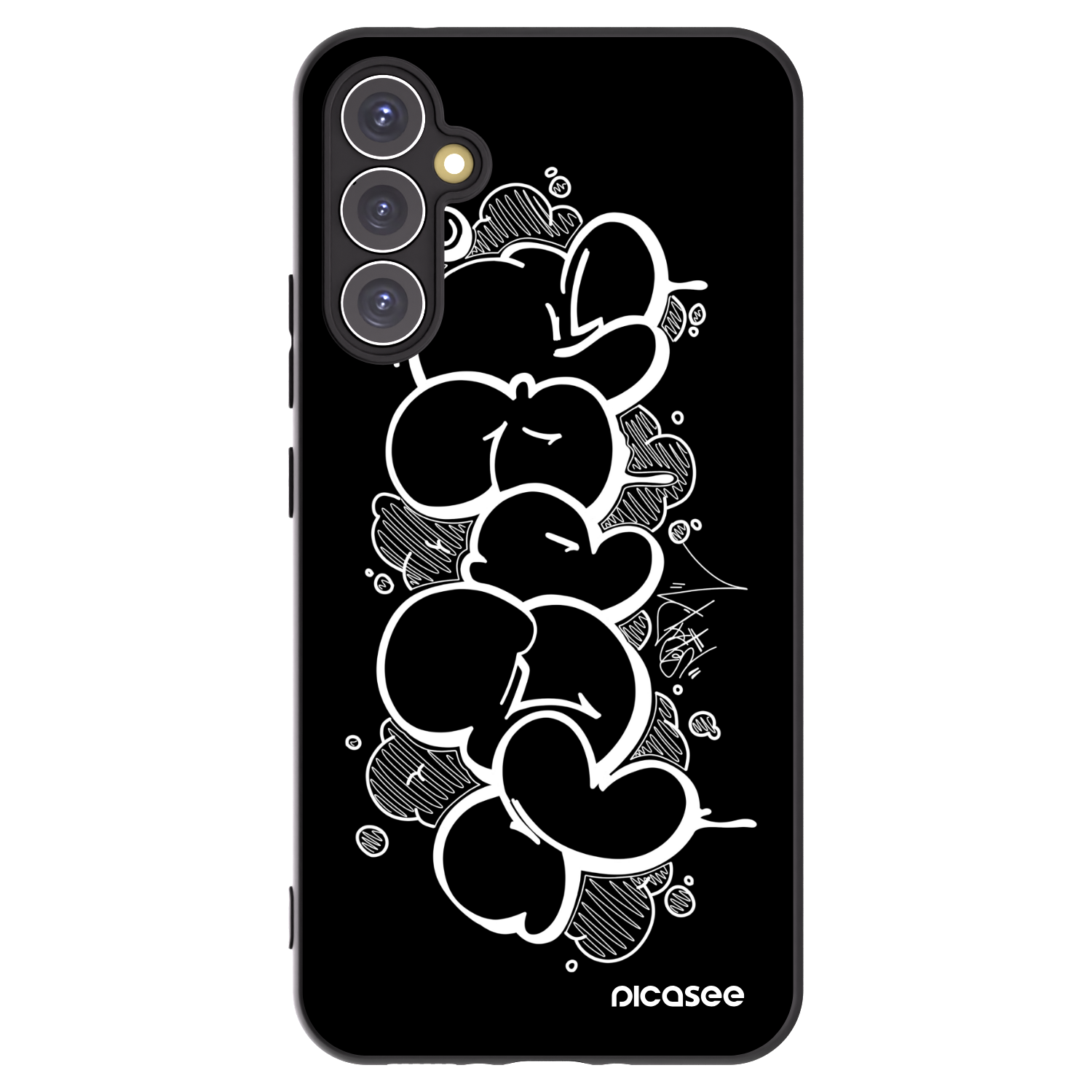Picasee silikonový černý obal pro Samsung Galaxy A34 5G A346B - Throw UP