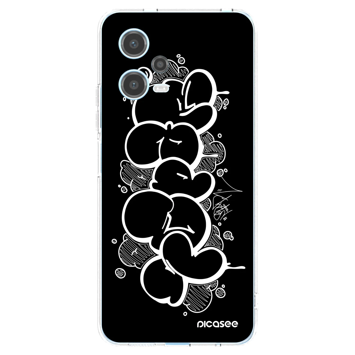 Picasee silikonový průhledný obal pro Xiaomi Redmi Note 12 5G - Throw UP