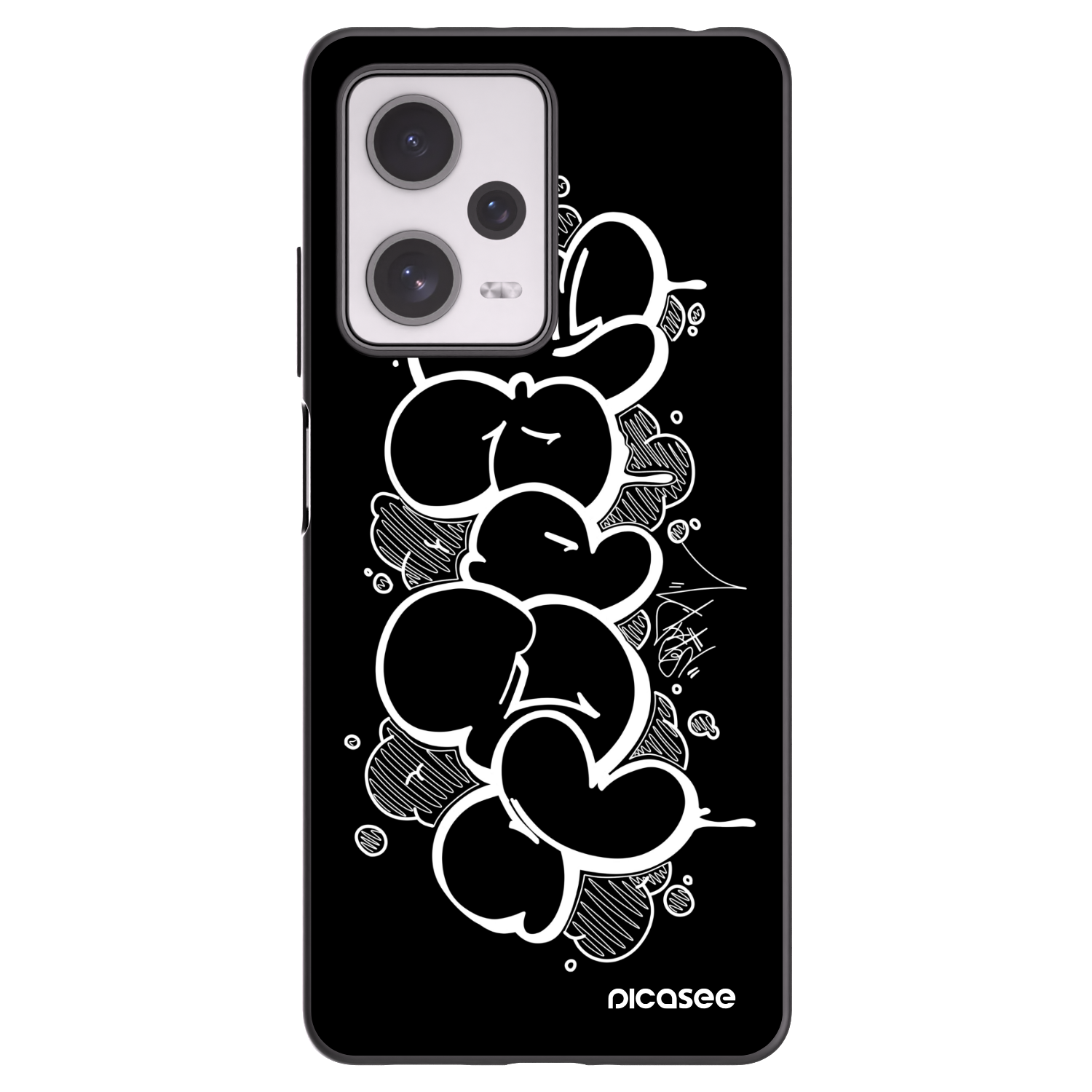 Picasee silikonový černý obal pro Xiaomi Redmi Note 12 Pro+ 5G - Throw UP