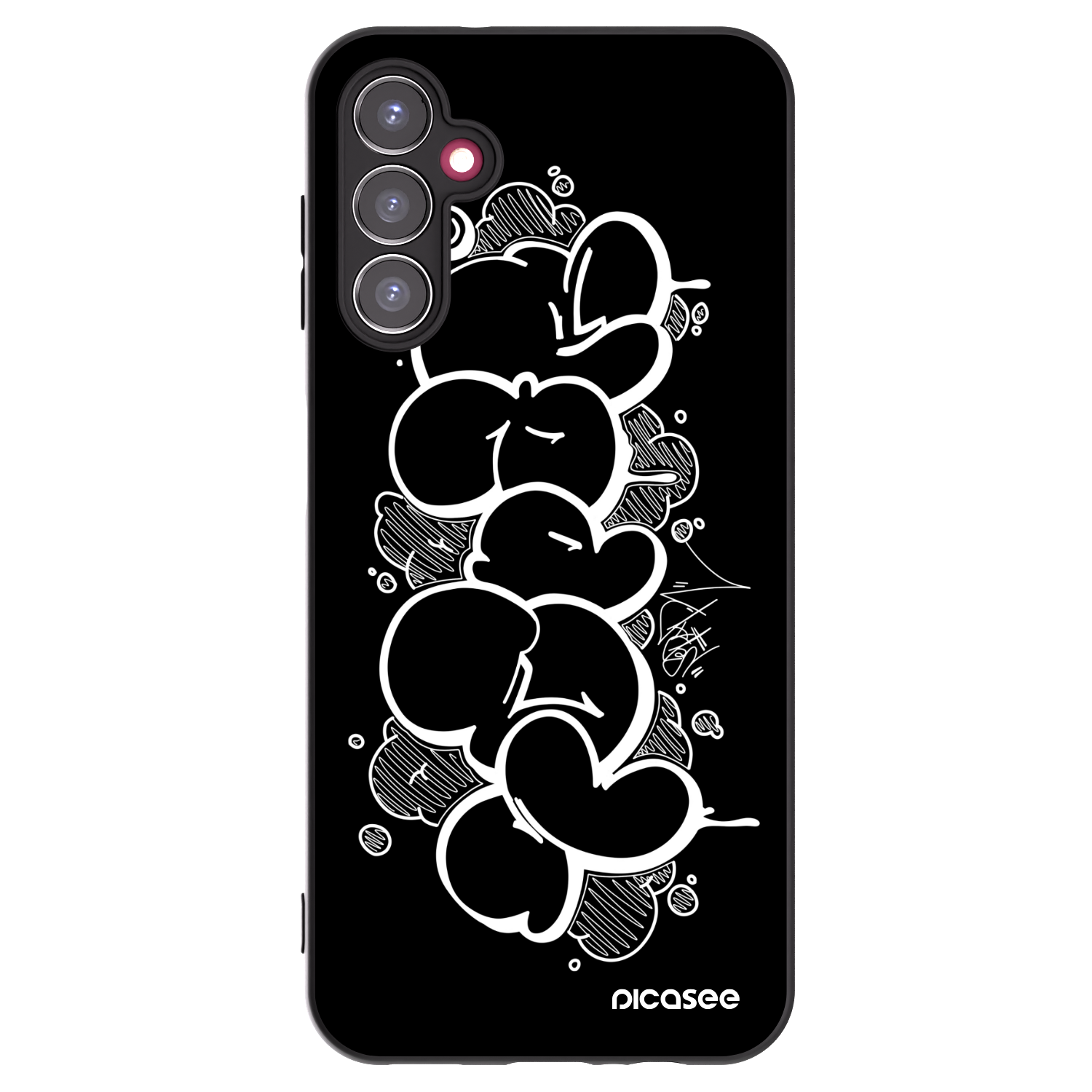 Picasee silikonový černý obal pro Samsung Galaxy A14 5G A146P - Throw UP