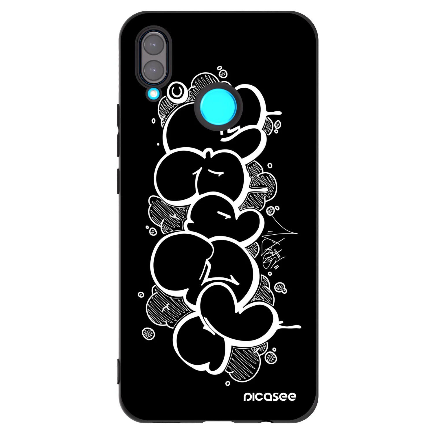 Picasee silikonový černý obal pro Huawei Nova 3i - Throw UP