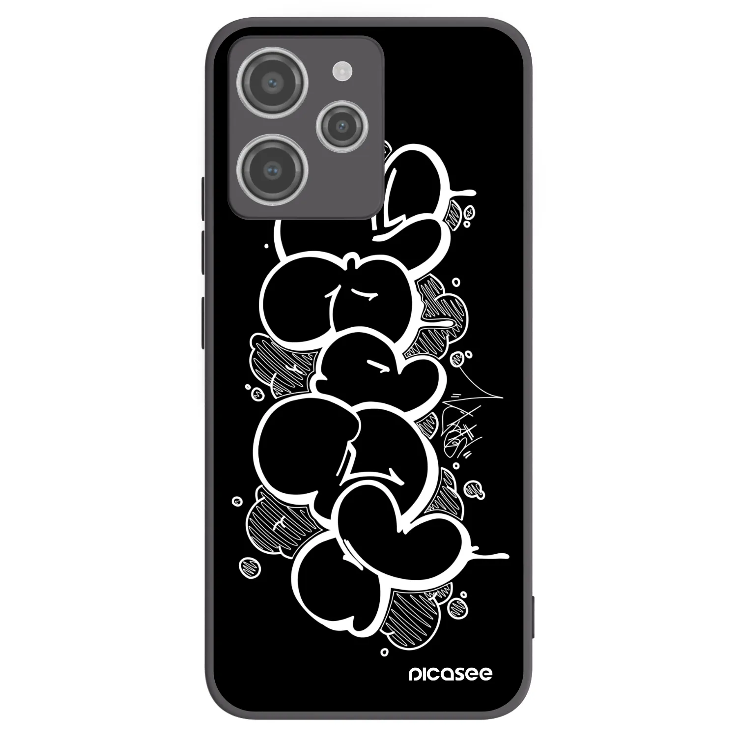 Picasee silikonový černý obal pro Xiaomi Redmi 12 4G - Throw UP