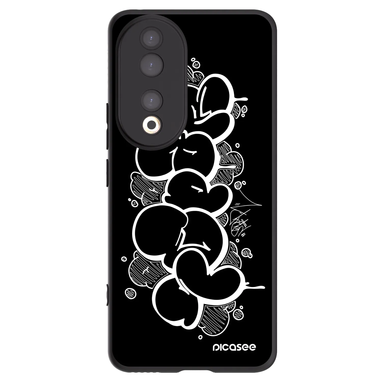 Picasee silikonový černý obal pro Honor 90 5G - Throw UP