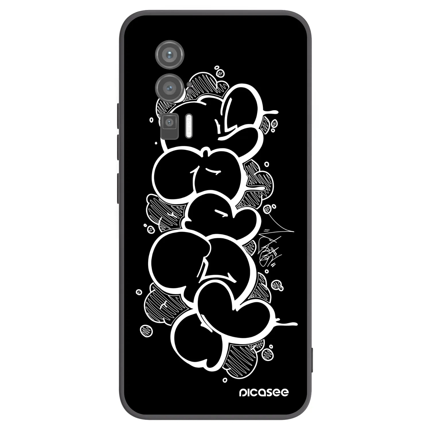 Picasee silikonový černý obal pro Xiaomi Poco F5 Pro 5G - Throw UP
