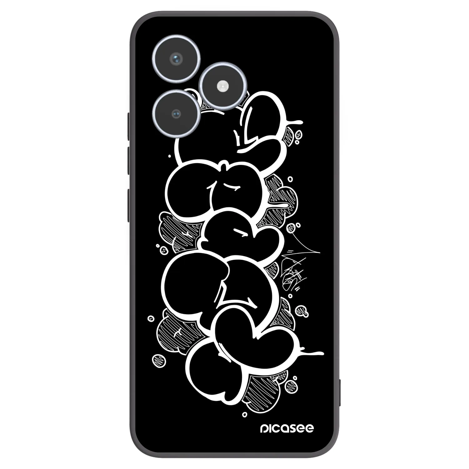 Picasee silikonový černý obal pro Realme C53 - Throw UP