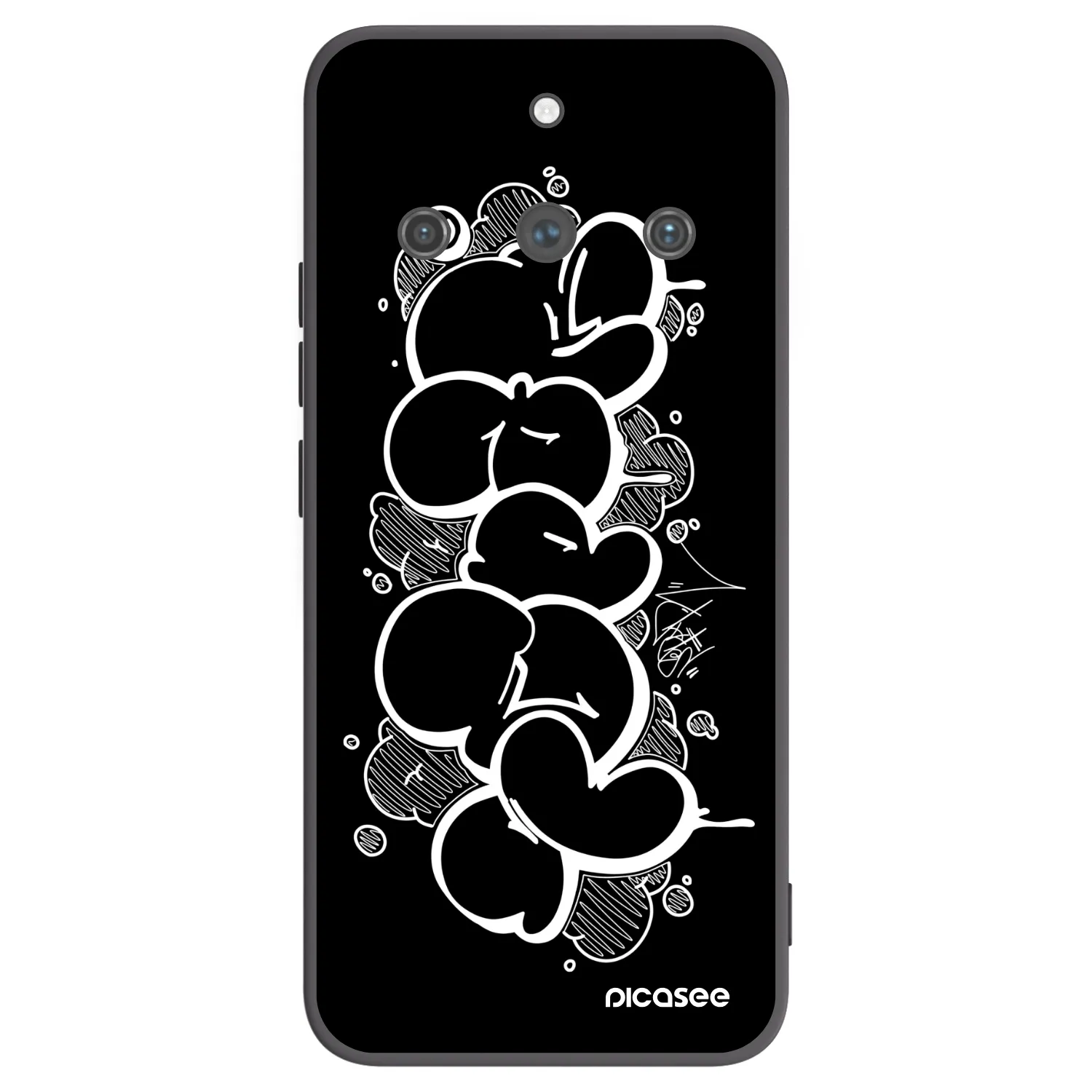 Picasee silikonový černý obal pro Realme 11 Pro+ - Throw UP