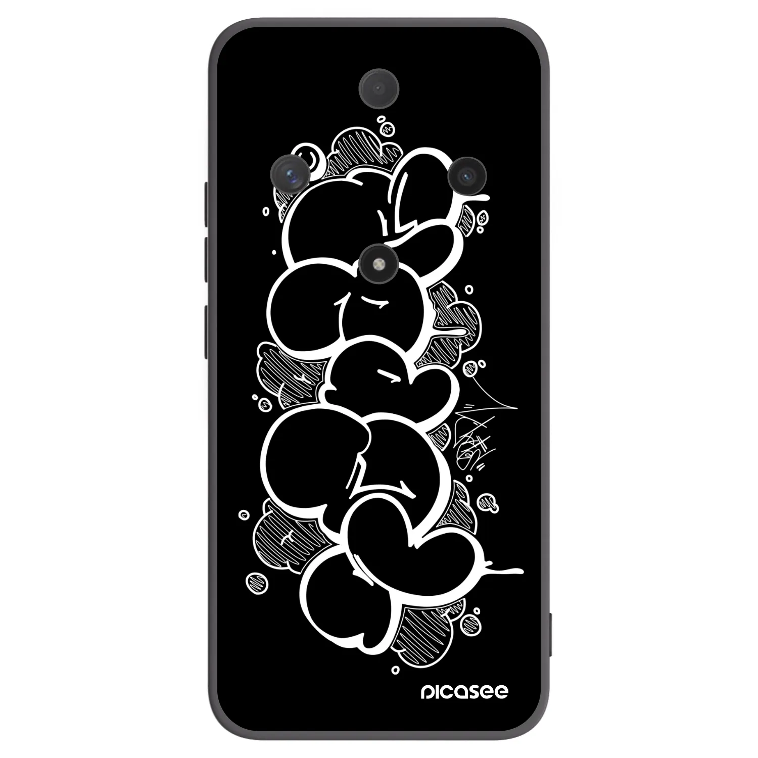 Picasee silikonový černý obal pro Honor Magic6 Lite 5G - Throw UP