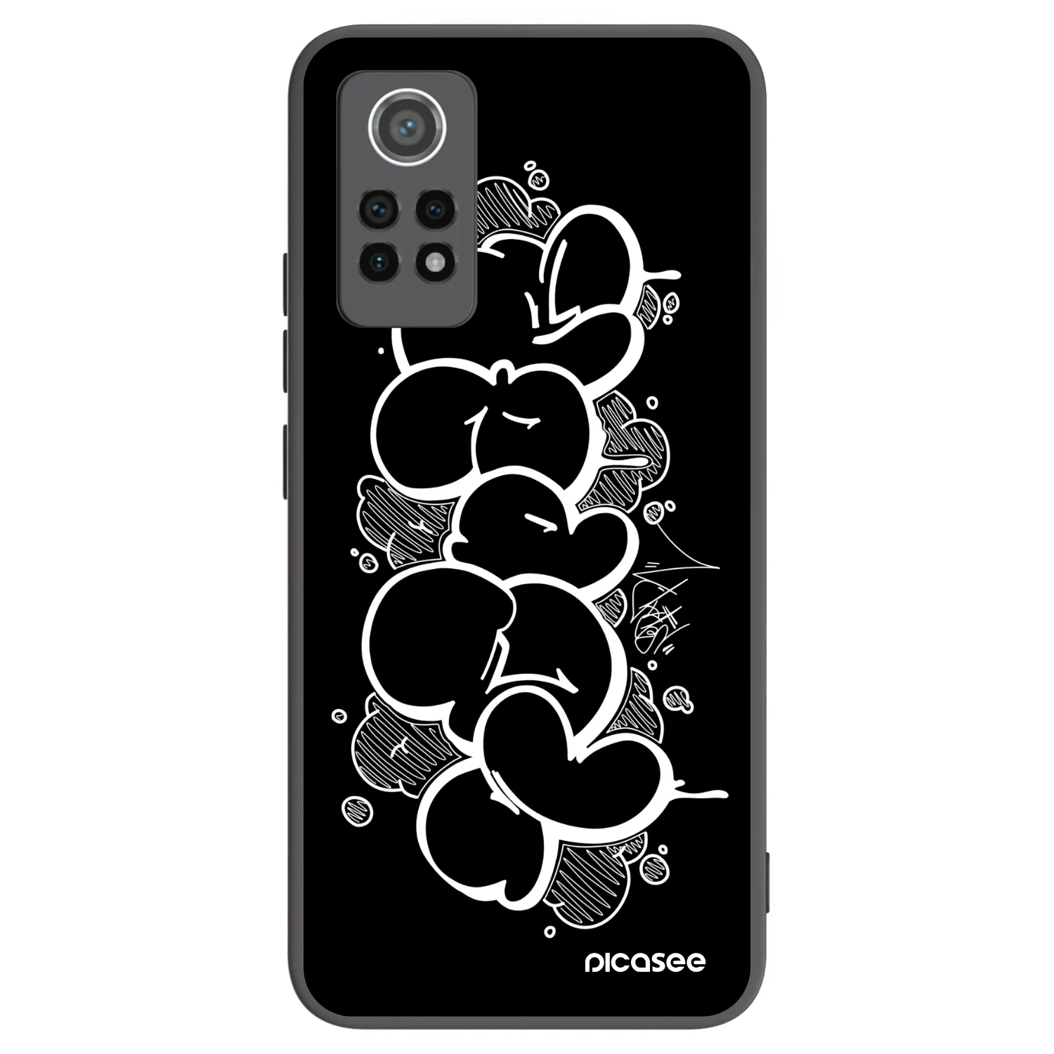 Picasee silikonový černý obal pro Xiaomi Redmi Note 12 Pro 4G - Throw UP